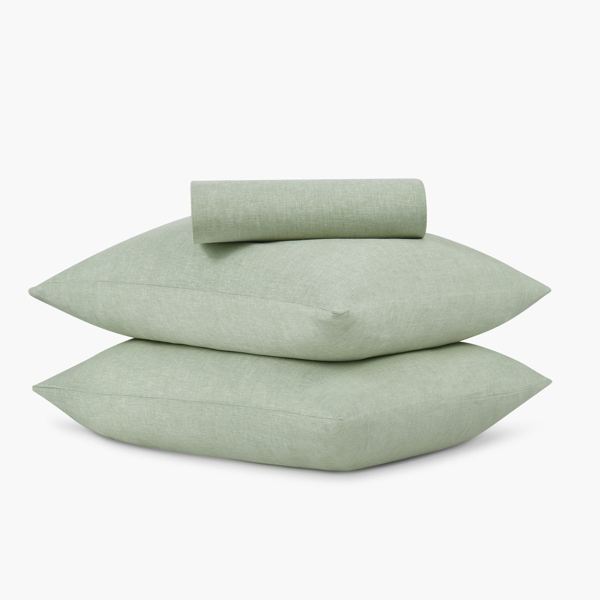KING SIZE Linen Eucalyptus Sheet Set - Pistachio · Under The Canopy