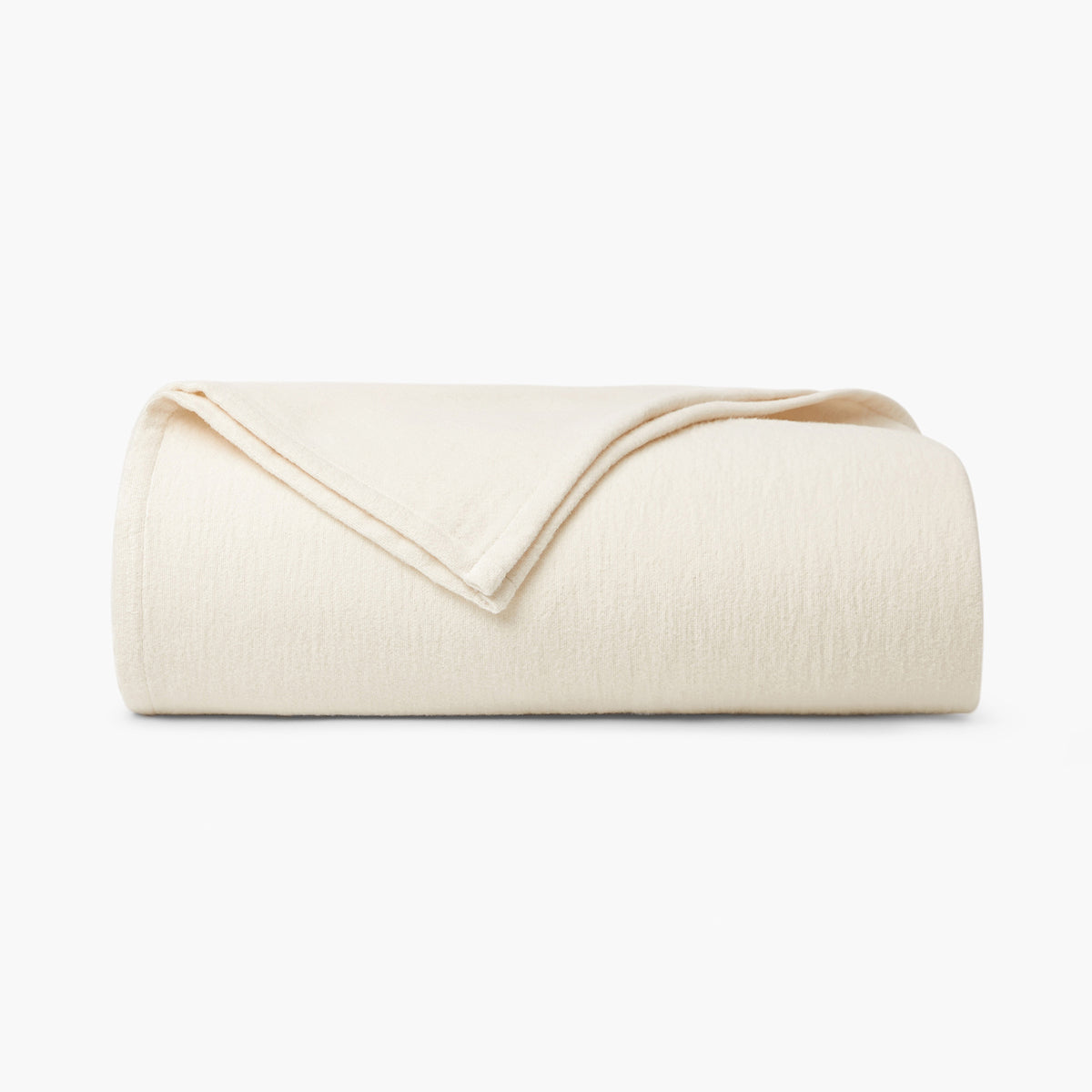Organic Brushed Cotton Blanket Ivory · Under The Canopy