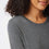 organic cotton charcoal gray crewneck slim fit long sleeve t-shirt detail