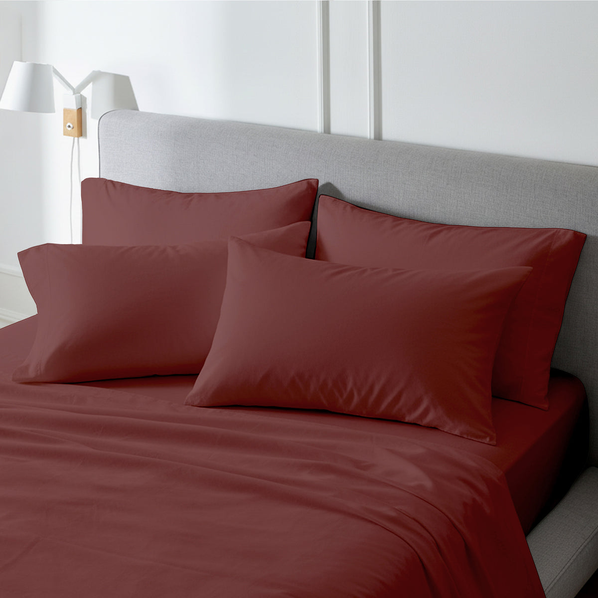 organic cotton flannel sheet set in spiced apple