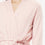 organic cotton blush pink lightweight robe detail
