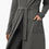 organic cotton charcoal gray lightweight robe pocket