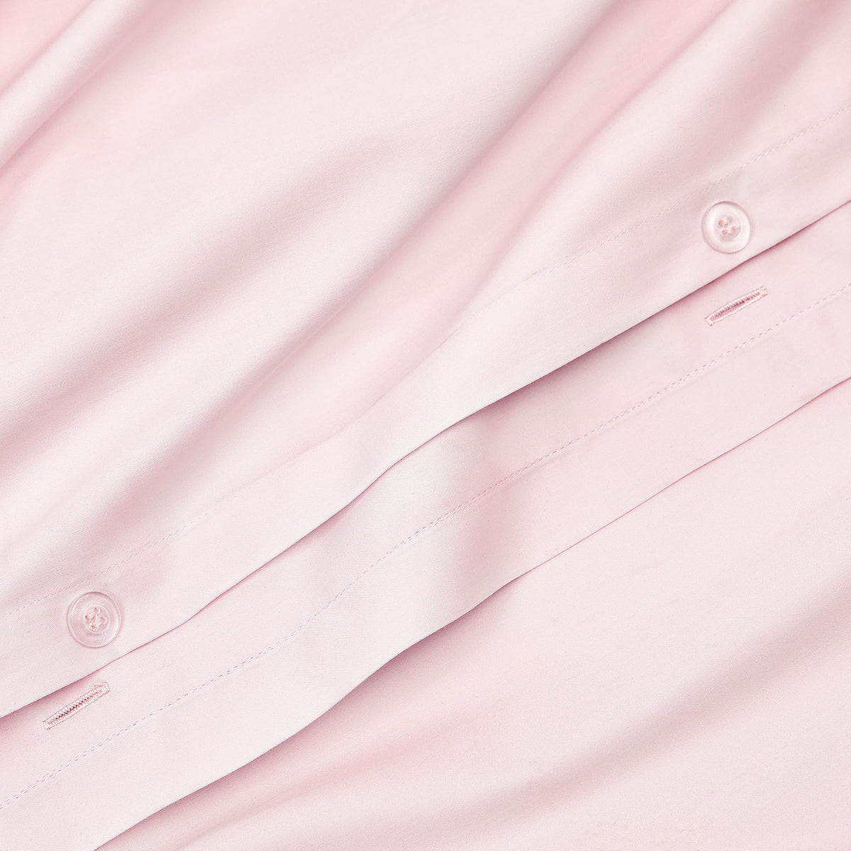 organic cotton sateen duvet set pale pink detail