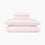 organic cotton sateen sheet set pale pink hero