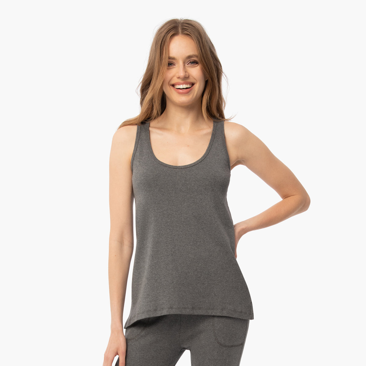 Organic Cotton Swing Tank - Charcoal Gray · 
Under The Canopy