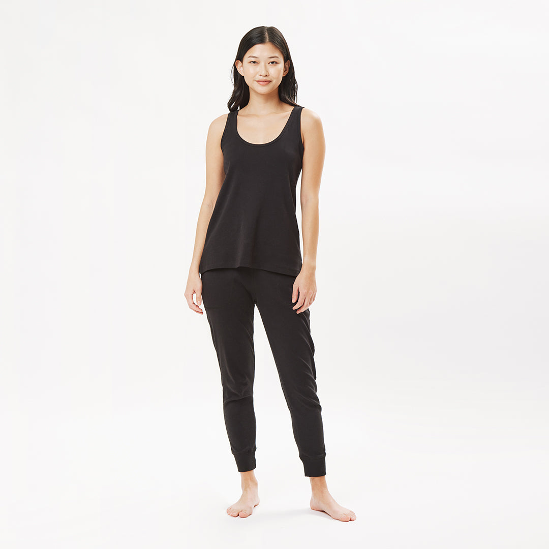 Organic Cotton Tapered Jogger - Black · 
Under The Canopy