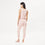 organic cotton blush pink tapered leg joggers loungewear bottoms back