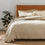 organic crinkle matelasse duvet set stone lifestyle
