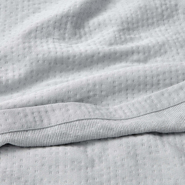 organic matelasse blanket gray detail