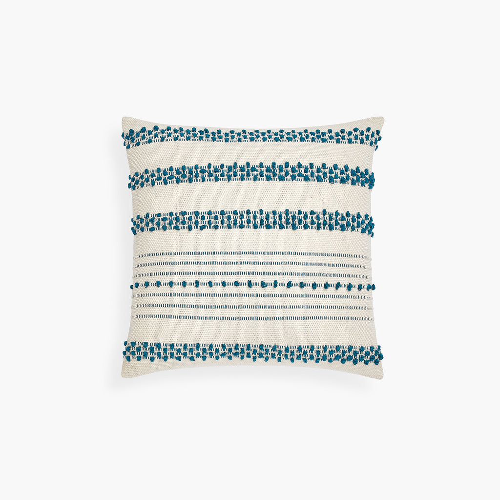 tufted handmade pillow teal hero