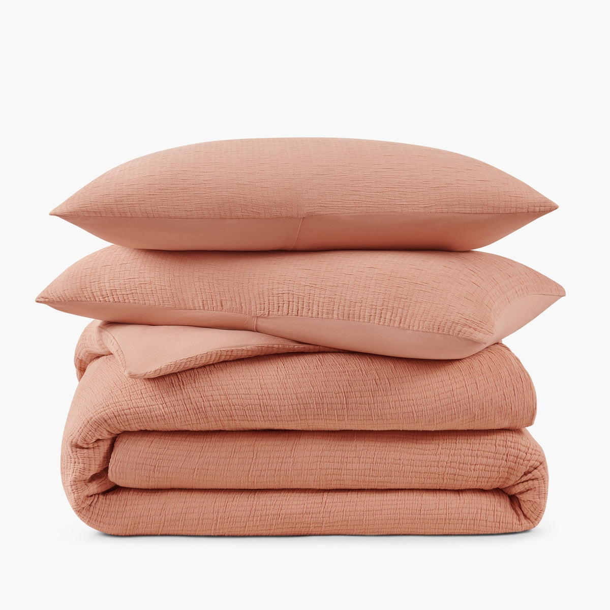 Organic Crinkle Matelasse Duvet Cover - Tuscany