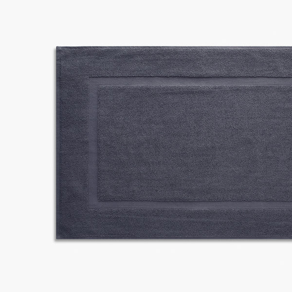 classic charcoal gray organic cotton bath mat