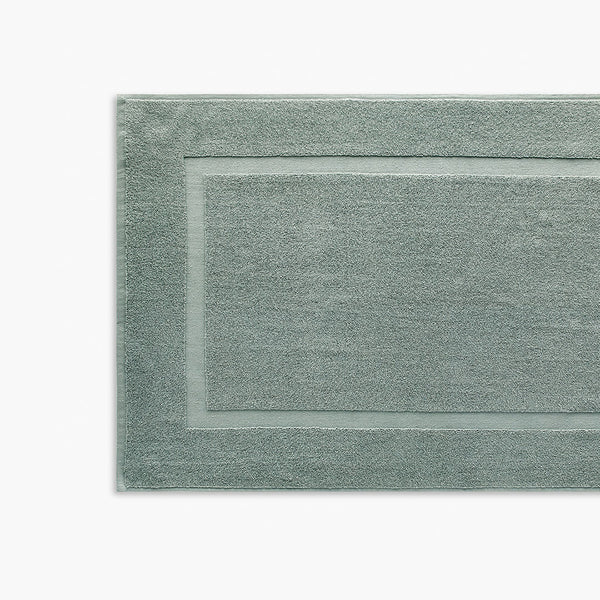 classic lichen green organic cotton bath mat