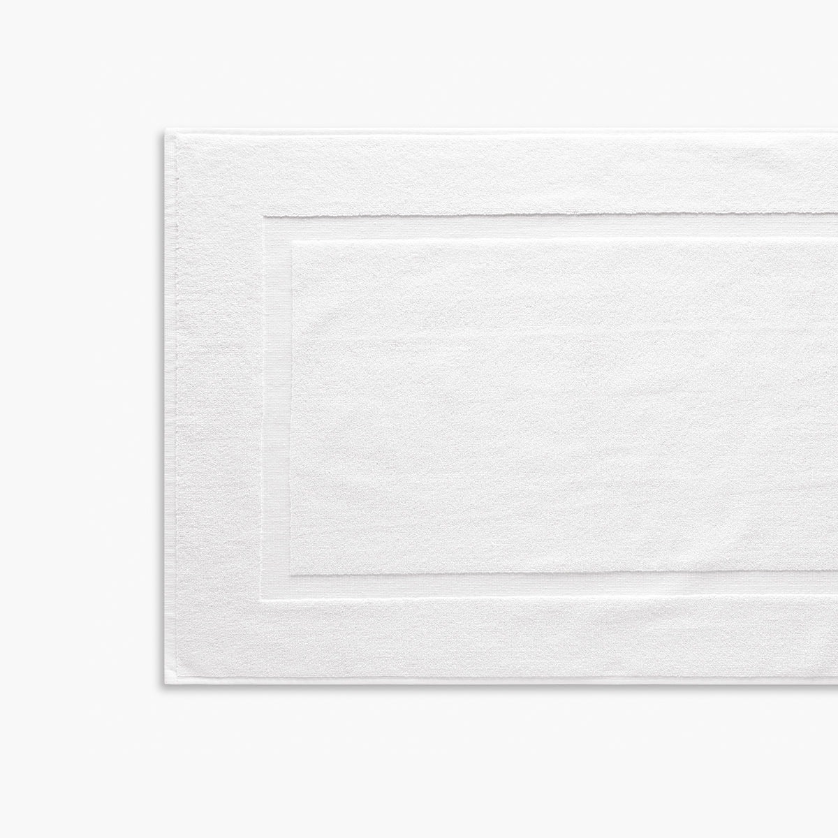 classic white organic cotton bath mat