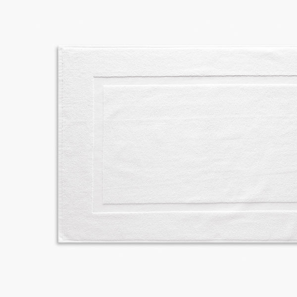 classic white organic cotton bath mat