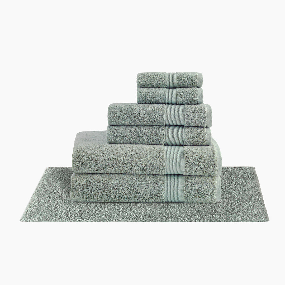 Under the Canopy Gots Certified Signature Organic Cotton Bath Towel, Lichen Green