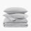 Organic Crinkle Matelasse Duvet Cover - Light Gray