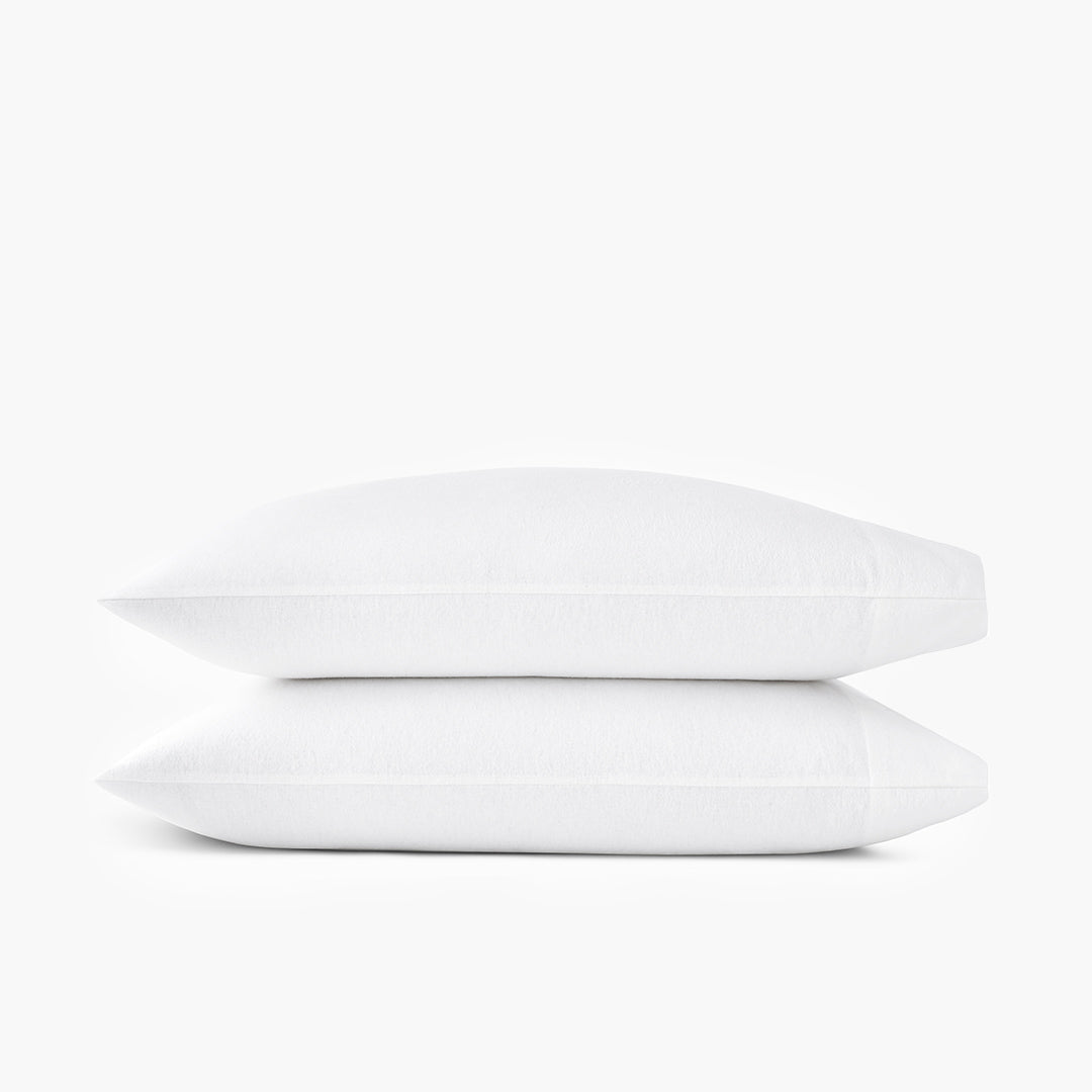 Organic Flannel Pillowcase Set - White