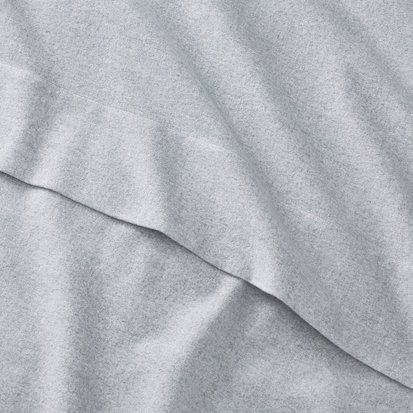 organic cotton bedding heathered gray flannel sheets pillowcases set