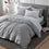 organic cotton bedding heathered gray flannel sheets pillowcases set