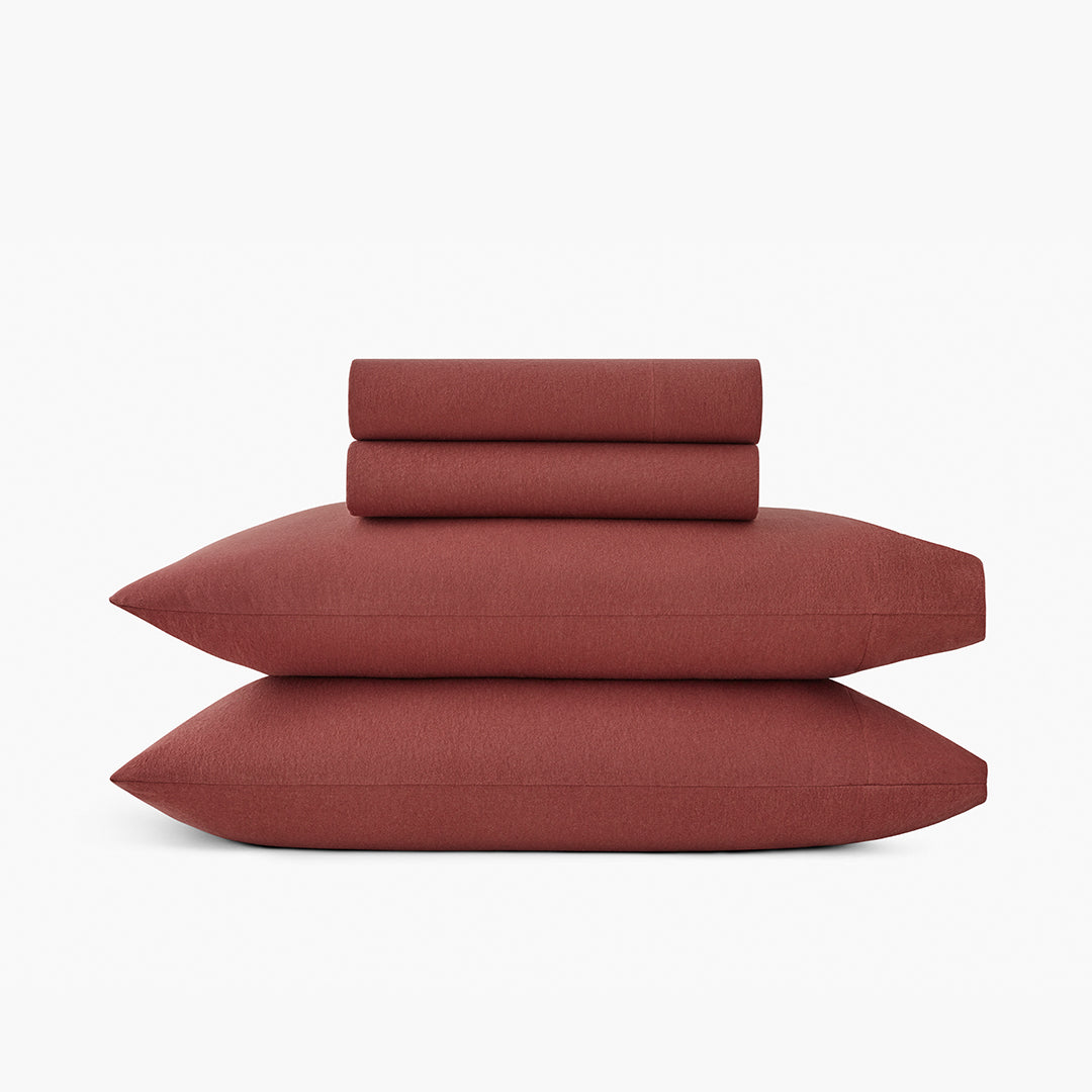Organic Flannel Sheet Set - Spiced Apple