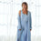 organic cotton lightweight light blue robe loungewear set