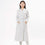 organic cotton loungewear lightweight light gray robe