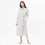 organic cotton loungewear lightweight light gray robe pocket detail 