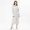 organic cotton loungewear lightweight light gray robe