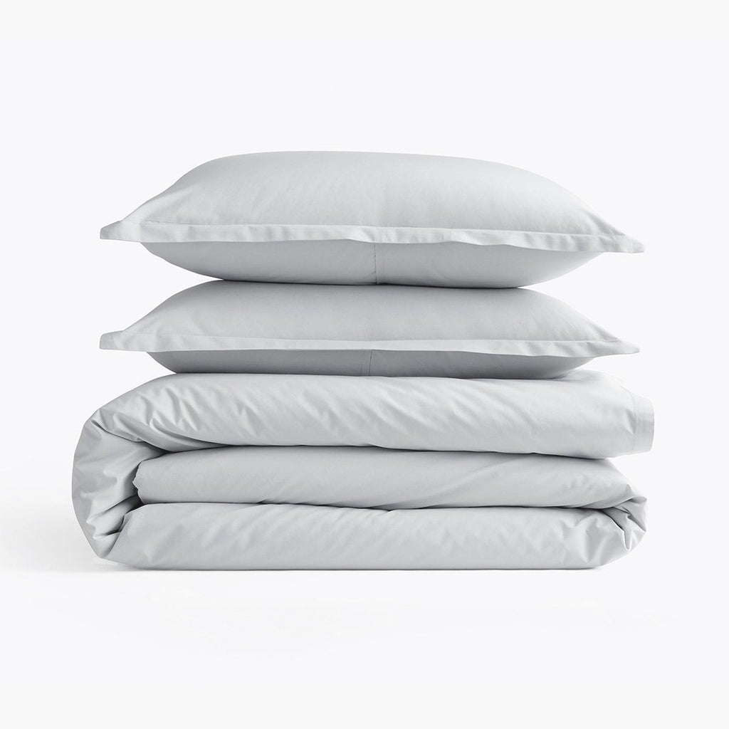 Organic Percale Duvet Set - Oyster