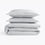 organic cotton percale oyster gray duvet cover pillow shams set