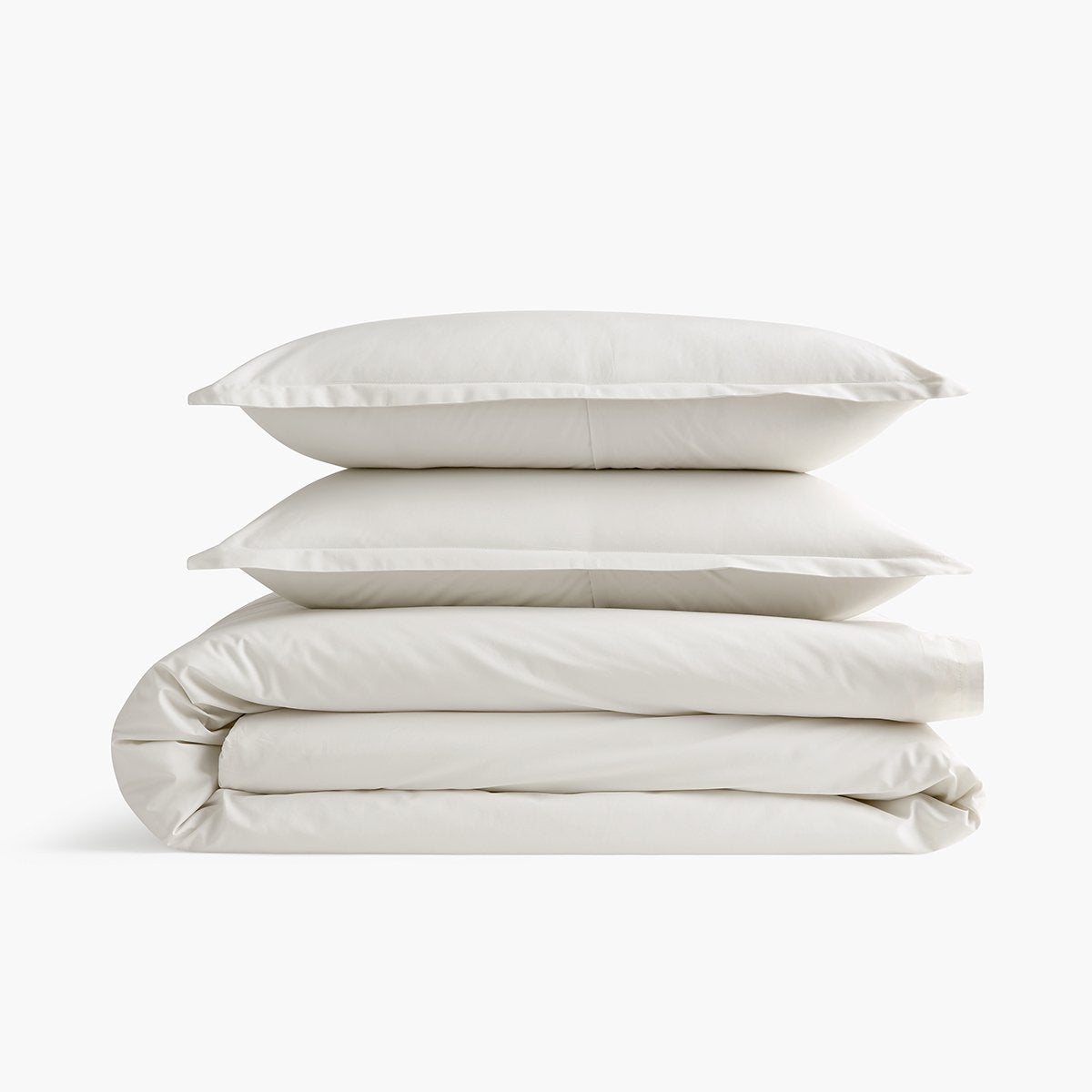 Under The Canopy Organic Percale Sheet Set - White White / Full Bed