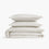 organic cotton percale vapour white duvet cover pillow shams set