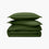 organic cotton percale duvet set forest green