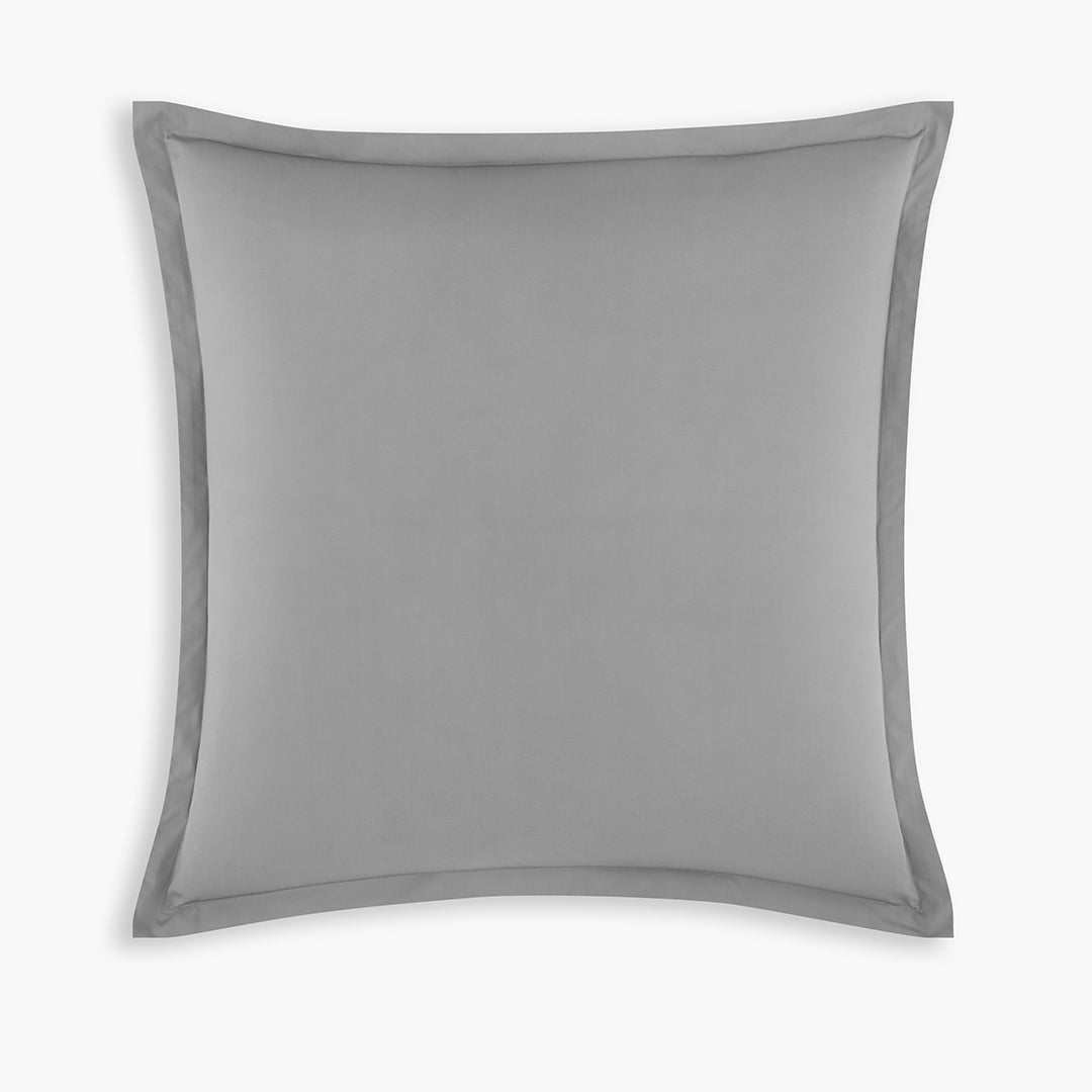 Organic Cotton 300 Thread Count Percale Euro Sham - Concrete