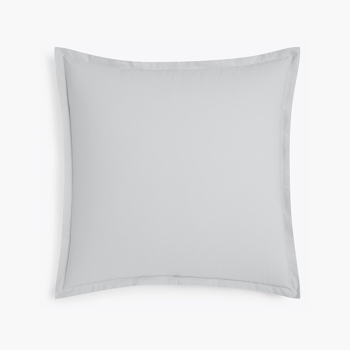 organic cotton percale oyster gray euro pillow shams