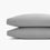 organic cotton percale concrete gray cooling pillowcases set