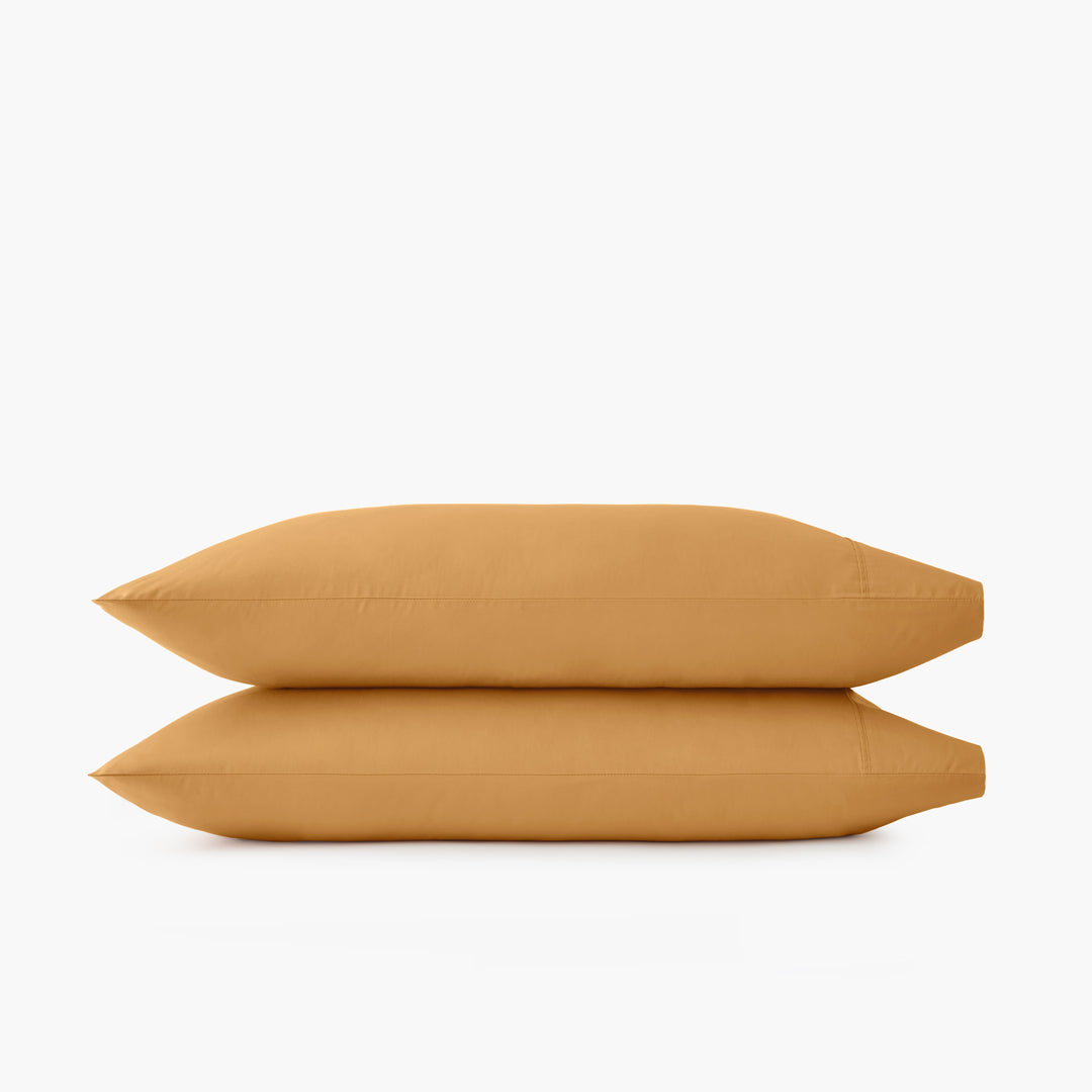 Organic Percale Pillowcase Set Ochre · Under The Canopy
