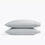 organic cotton percale oyster light gray cooling pillowcases set