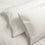 organic cotton percale vapour white cooling pillowcases set