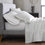 organic cotton percale vapour white cooling pillowcases set