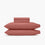 organic cotton percale clay red cooling sheets pillowcases set
