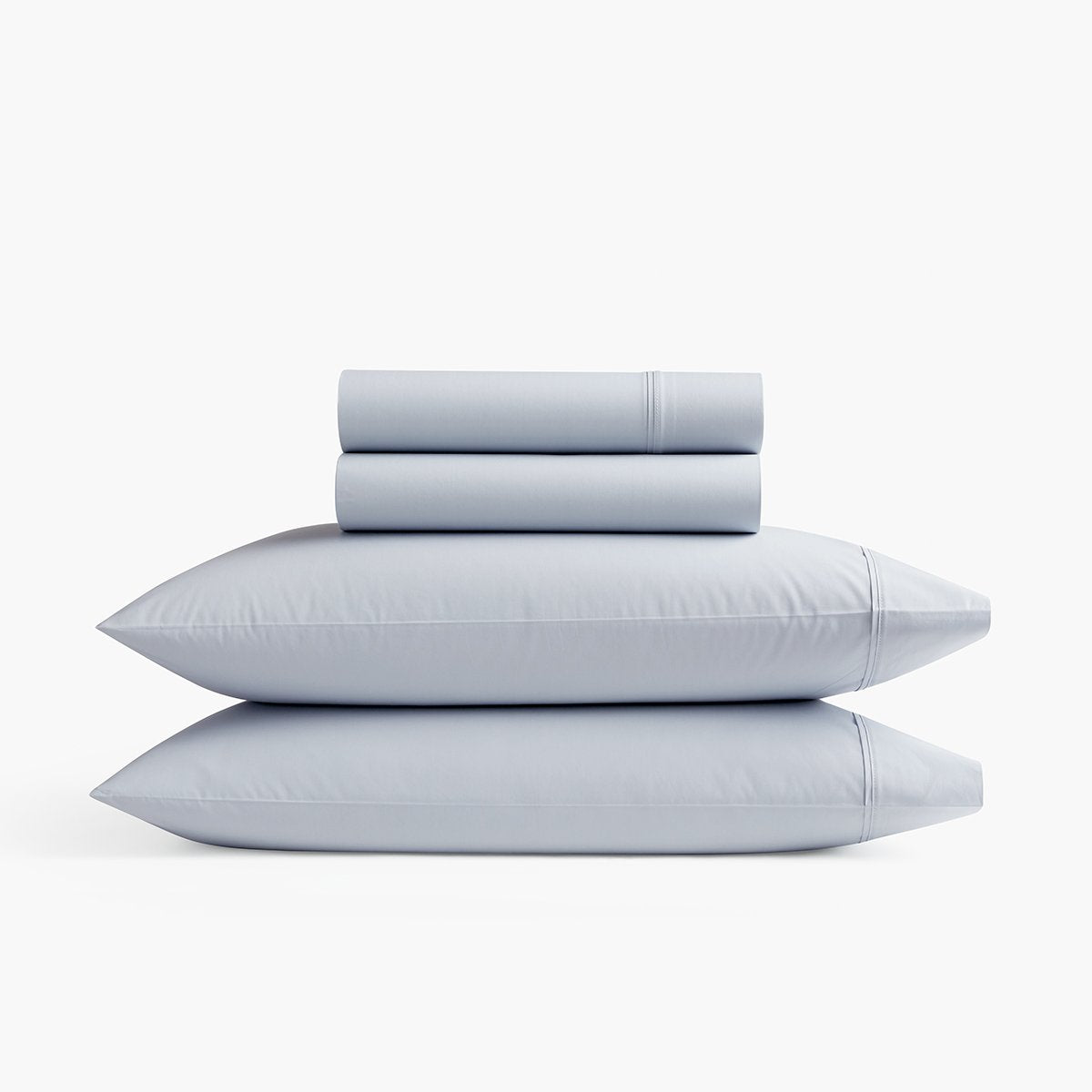 Luxury Percale Pillowcases Size King in Grey by Brooklinen