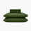 organic cotton percale sheet set forest green