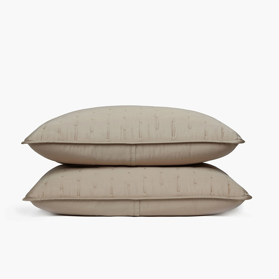 Organic Cotton Quilted Sham - Sand