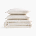 organic sateen duvet cover set cream