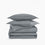 organic sateen duvet cover set slate gray