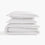 organic sateen duvet cover set white