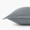 organic sateen euro pillow sham slate gray detail