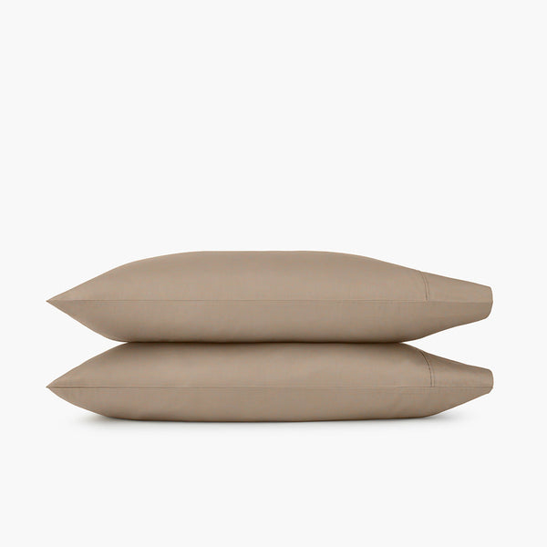 organic sateen pillowcases beige